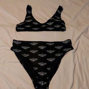 High waisted death moth bikini